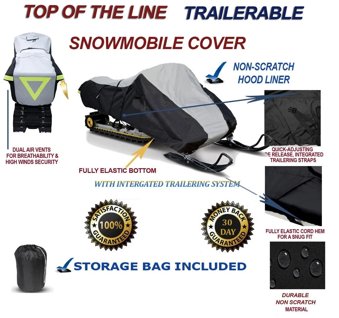 Protection 600D Compatible 2004-2004 and Slush Travel and Mud Storage Bombardier Model Year Sleds. 2 Ski LIMITED Cover for Doo UP Snowmobile 600 GSX SDI