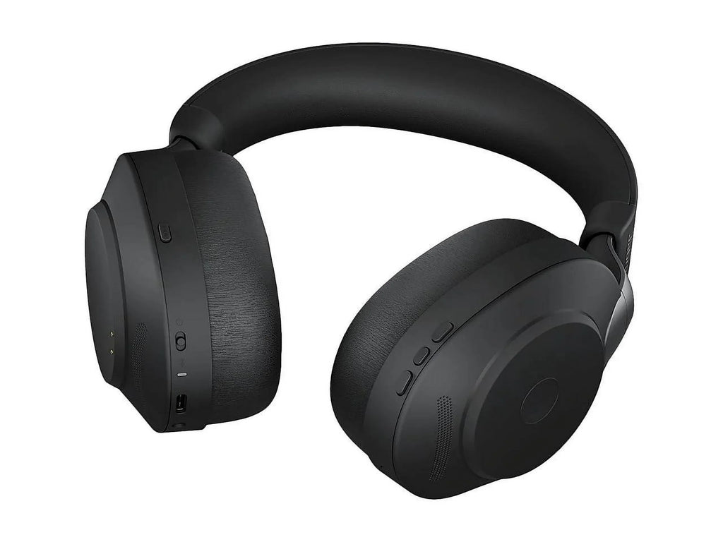 Black - Link380a, Stereo, Battery 37 Cancelling of Hours Headphones Jabra Evolve2 Noise Headset Life, Calls 85 Wireless UC for Music, Wireless Advanced Bluetooth and Headphones with
