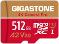 with GoPro A1 R/W MB/s, Video SDXC Recording, compatible Nintendo 10 Gigastone V30 up 512GB UHS-I Class to Micro SD Camera Card, 4K 4K Cameras, Cam, 100/60 Dash Micro Pro, Switch,