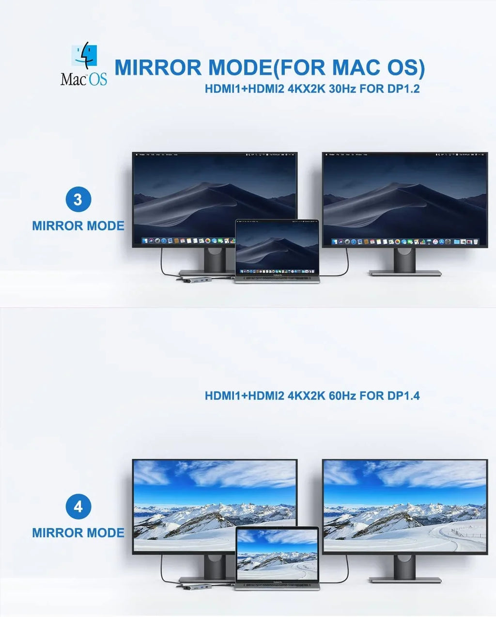 MacBook Station Air Pro Monitor HDMI MacBook Adapters Mac USB for Docking Dual in Adapter,9 C MacBook 1 Pro Pro HDMI