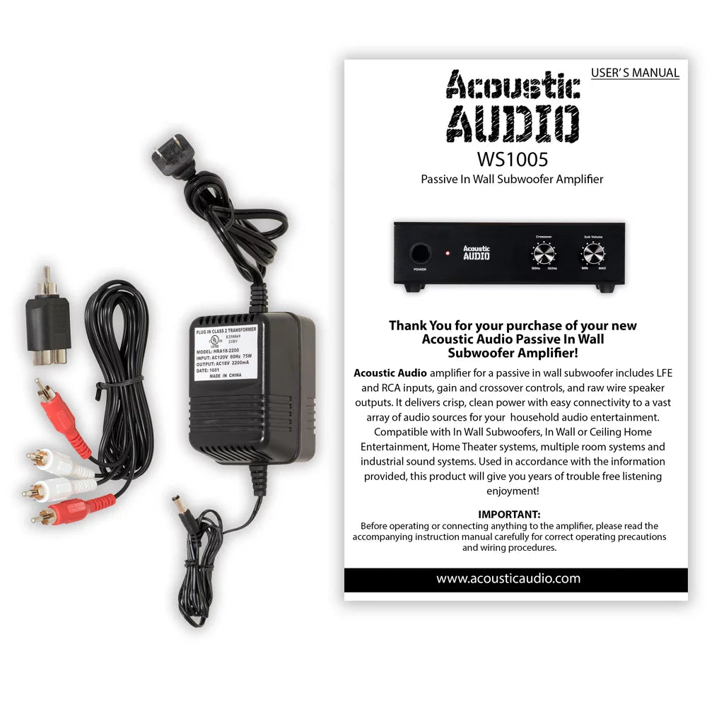 Audio 10" Acoustic Amps 2 and HD-S10 with Pack Speaker Mount Flush Subwoofers