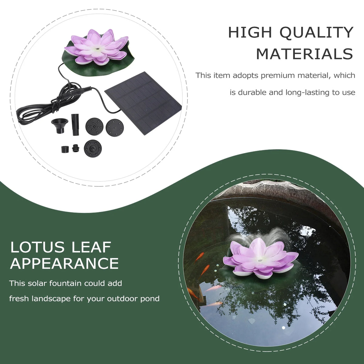 Fountain Floating Pond Set exterior Gongxipen Fountain Waterscape Solar Lotus 1 Fountain