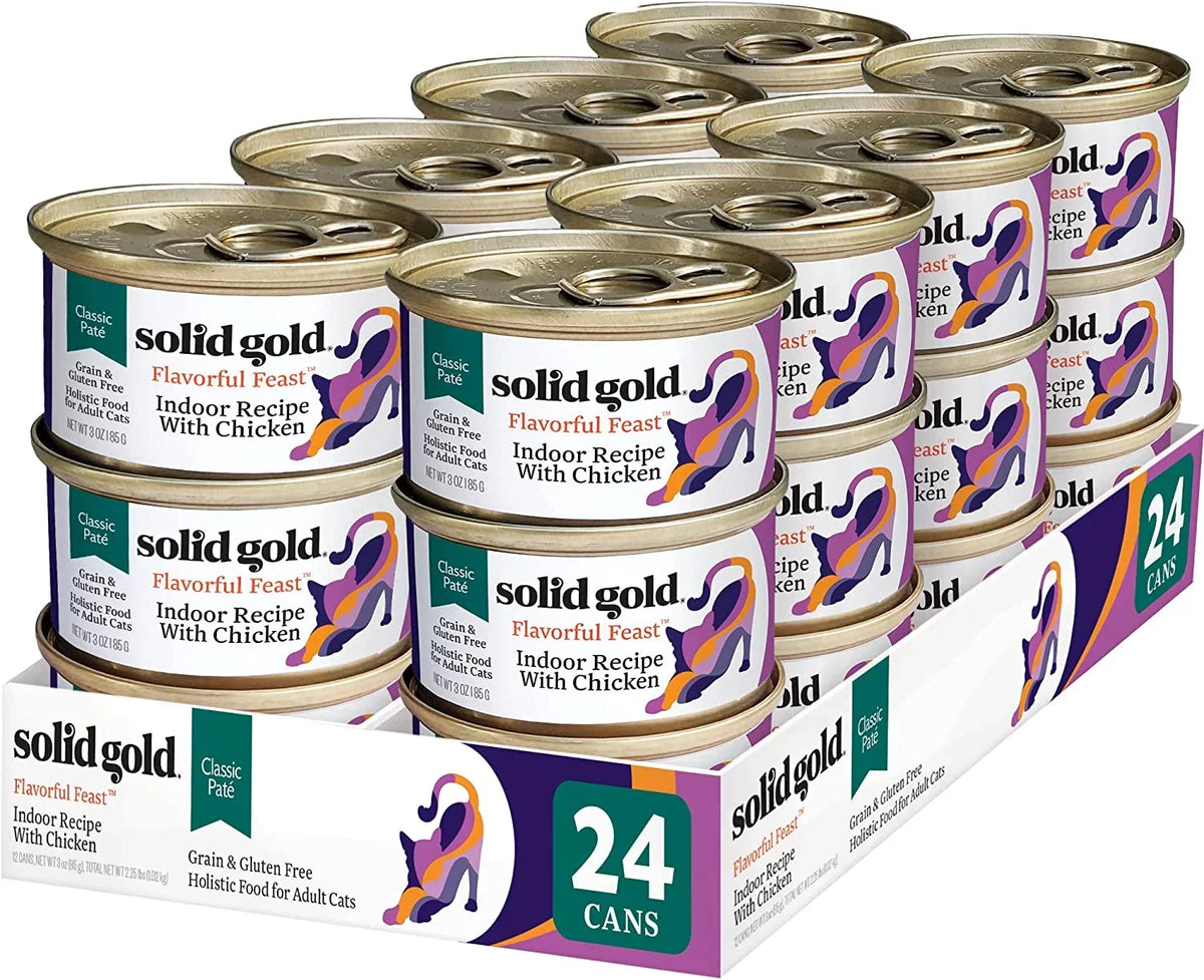 Wet & Free Pate Grain Gold Sensitive (24 Made Real Skin Count) Cat Solid & with Healthy Protein Digestion, 3oz High Cats Cat - and Chicken Adult Coat Stomach for - - Senior Wet Food Food for