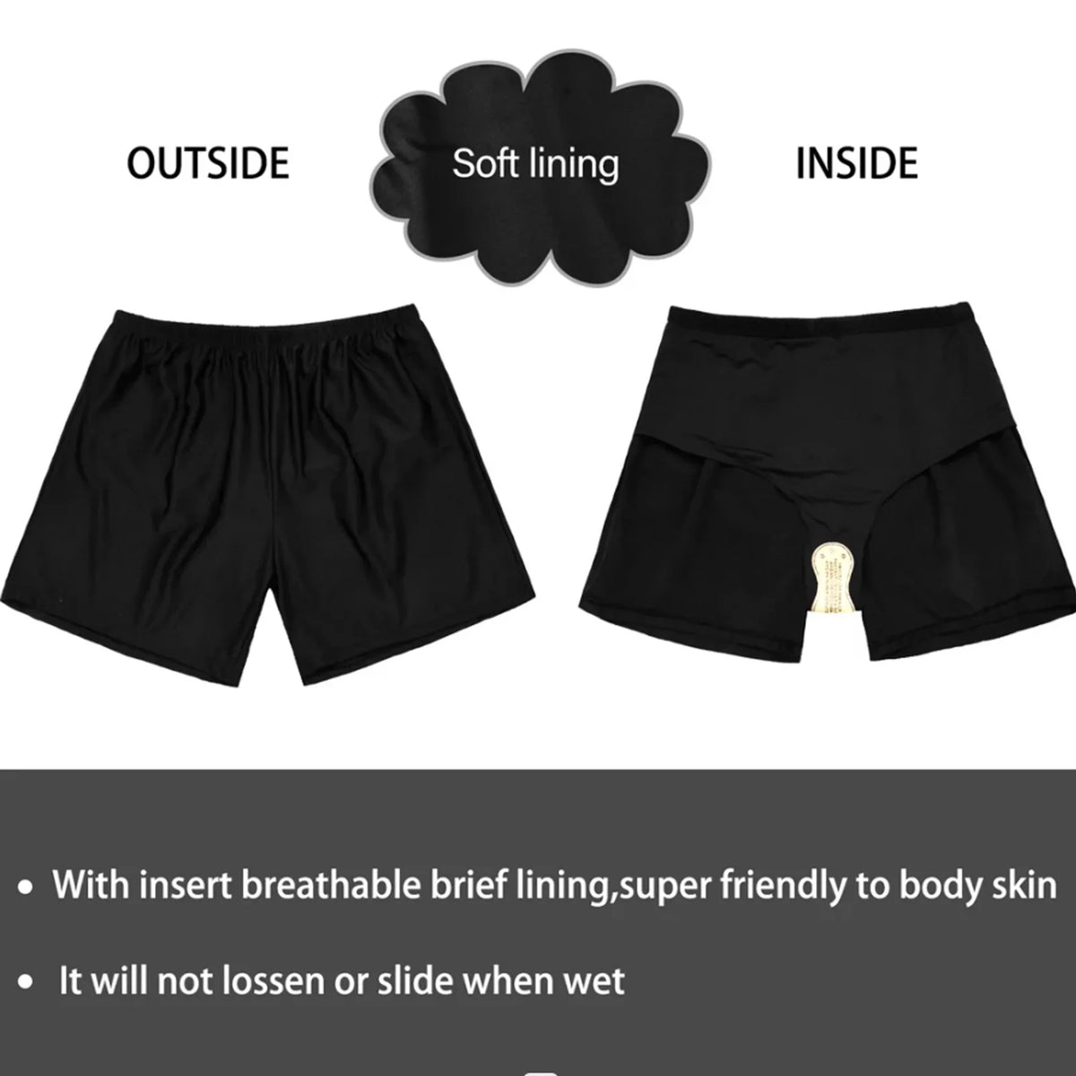 Swim Summer Swim Sexy Elastic Shorts Boyshorts Black Women's Solid 3XL Waist Bottoms Dance Trunks Swimsuit Tankini