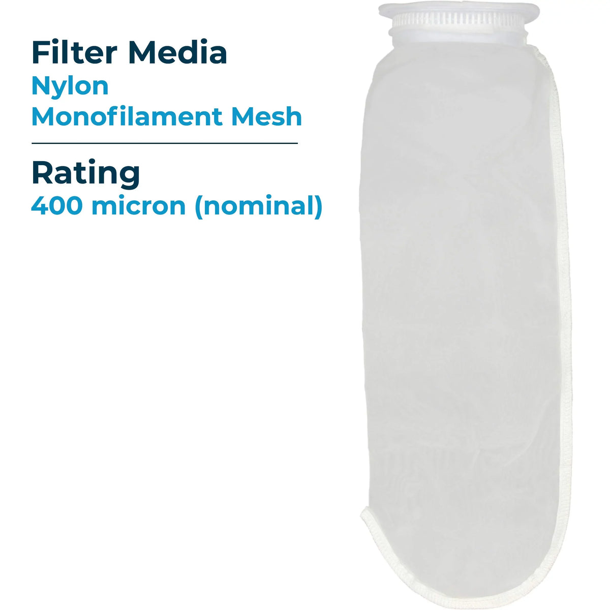 of Nylon Micron 255037-03 400 SP-BN-420-400 Mesh #4 Filter Monofilament Bag Liquid (20”) 40) (Case SpiroPure BN-420-400 Woven