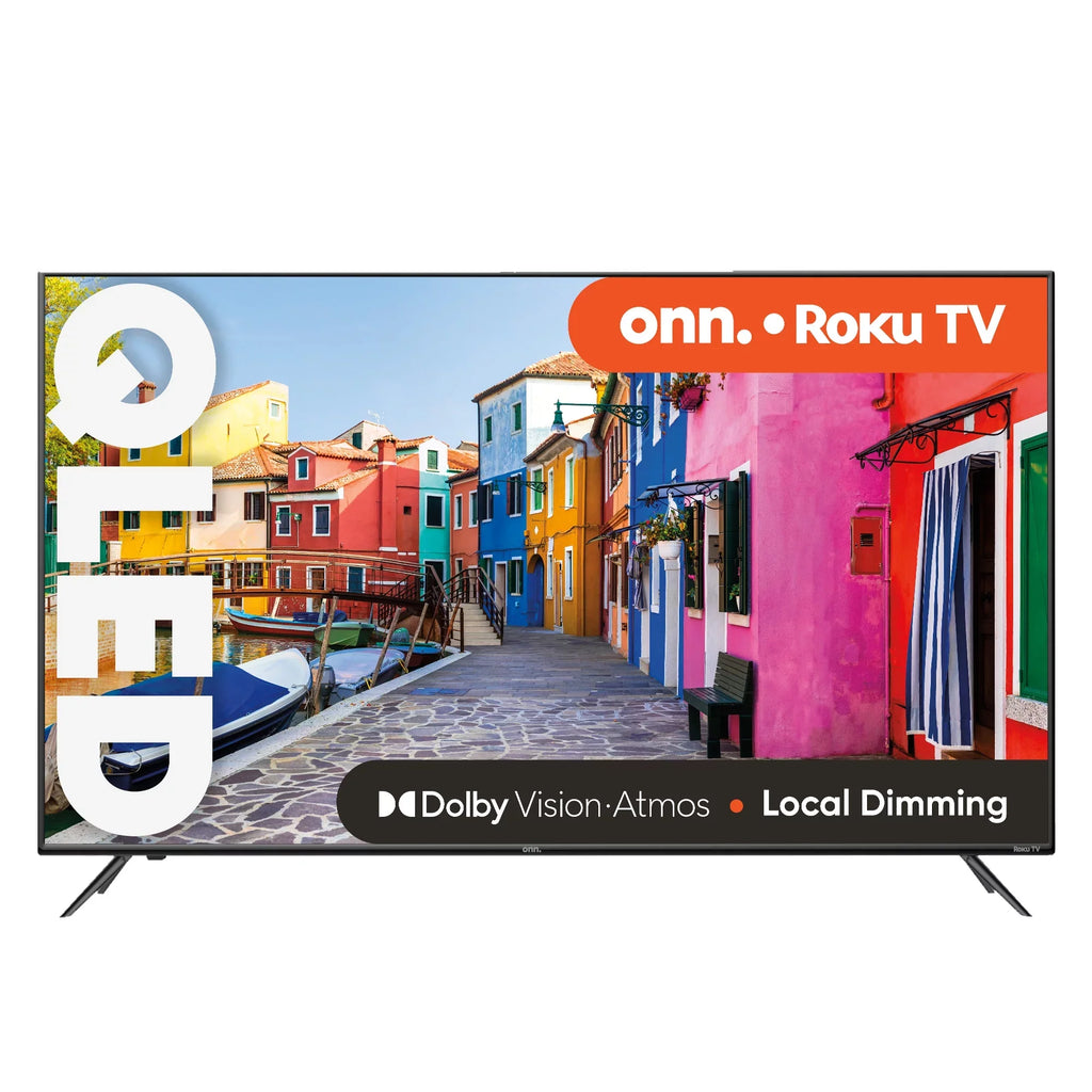 55” Dolby Local Smart UHD with (100071701) QLED HDR TV Vision, 120hz Effective onn. 4K Dolby and Roku Rate, (2160p) Refresh Dimming, Atmos,