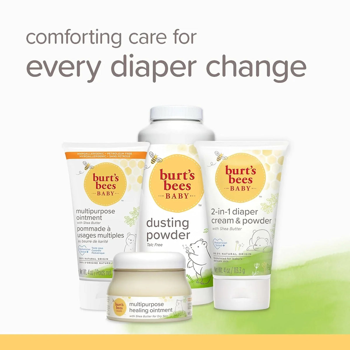 Eczema 4 Healing Bees Burt's Oz Plant Diaper & 3) 3) Formula, Softens Safe, Dry (Pack Pediatrician of Balm, Shea Based Skin, (Pack 4 Ointment Calms with Butter, of Multipurpose Tested, Ounce Baby